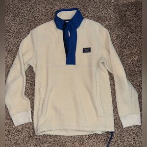 Abercrombie & Fitch Cream and Blue Zip-Up Jacket